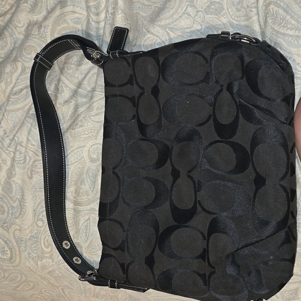 Black Canvas Coach bag
